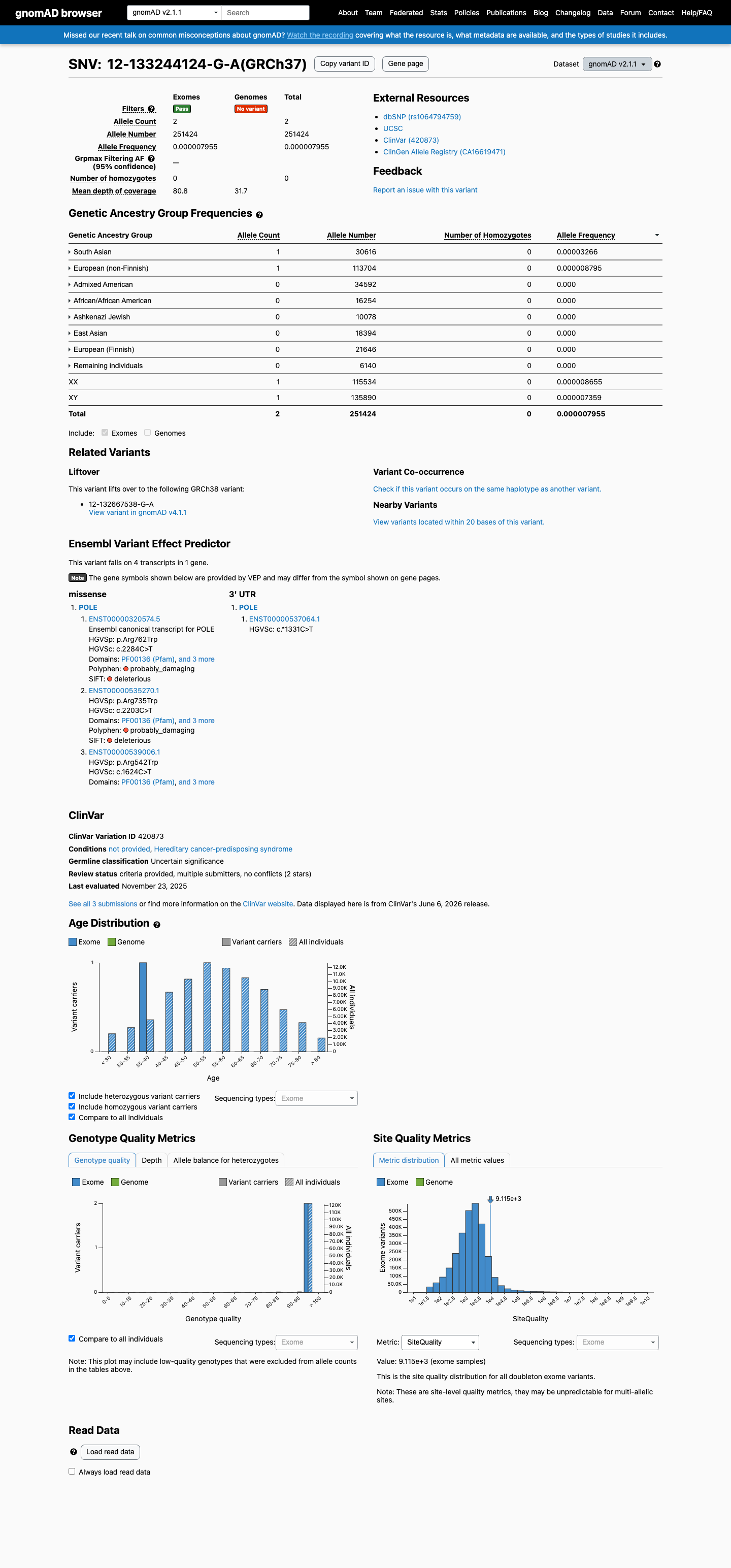 gnomAD v2.1 screenshot