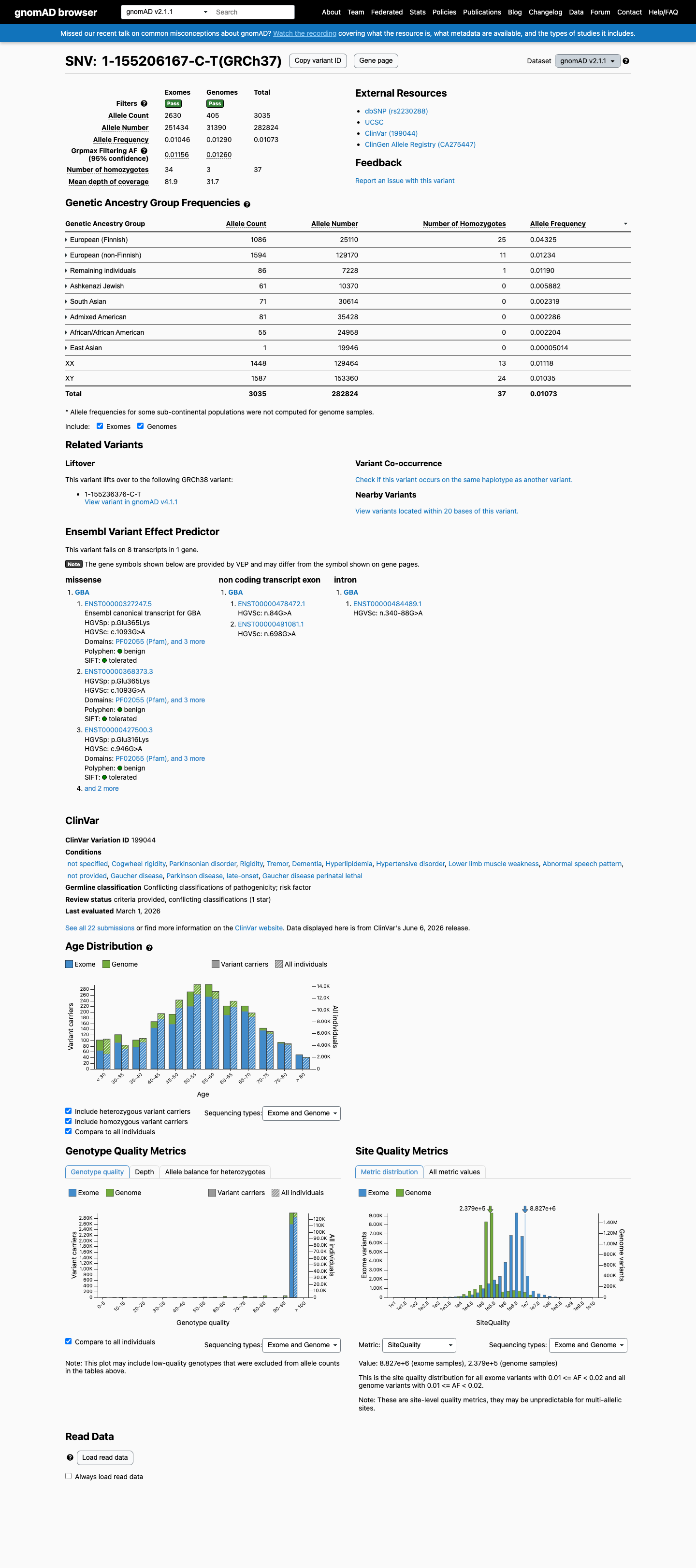gnomAD v2.1 screenshot