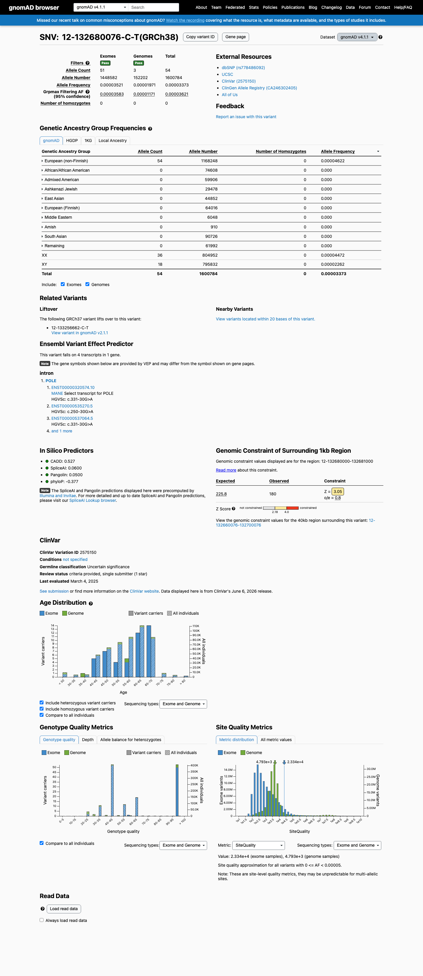 gnomAD v4.1 screenshot