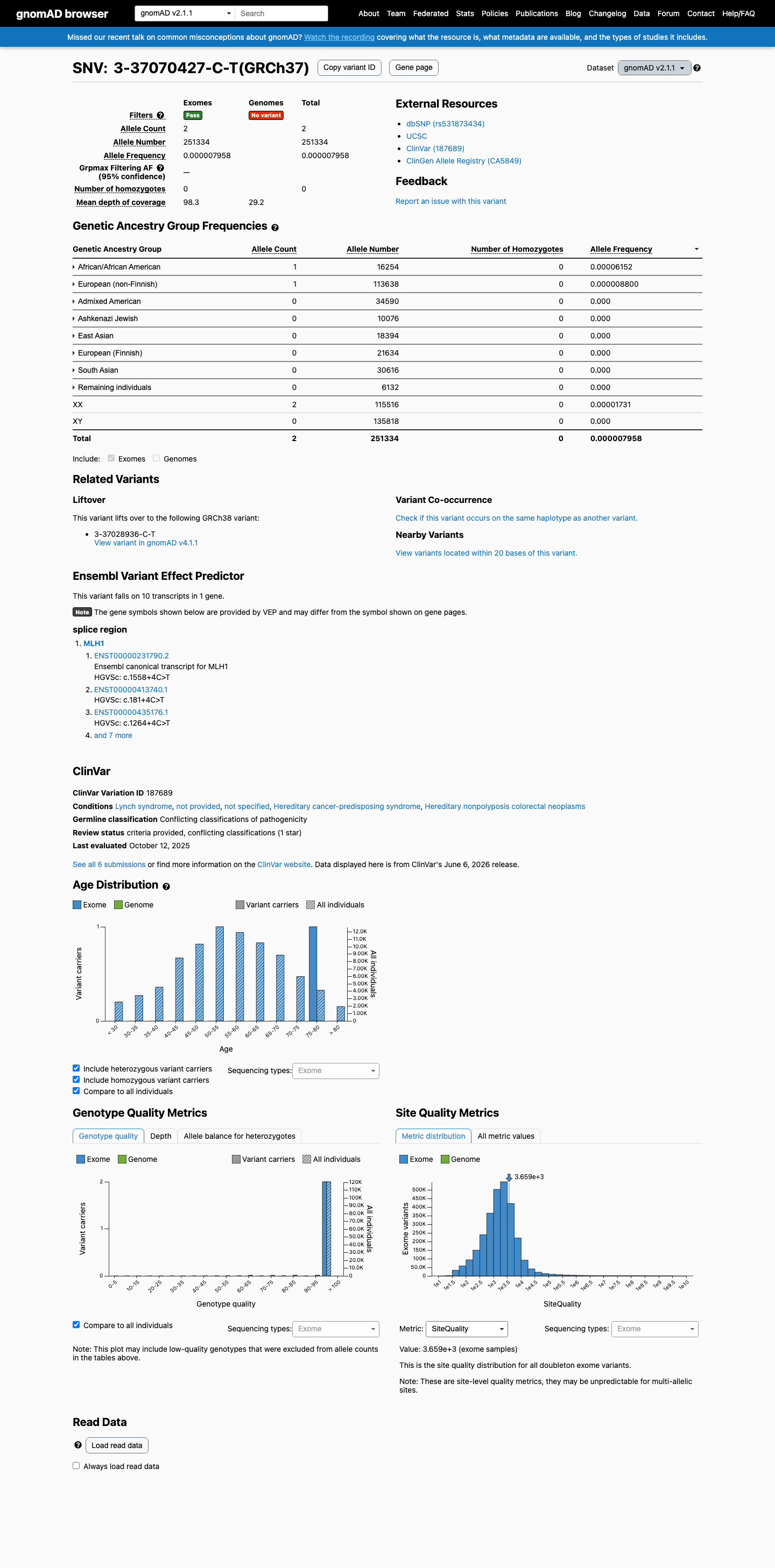 gnomAD v2.1 screenshot