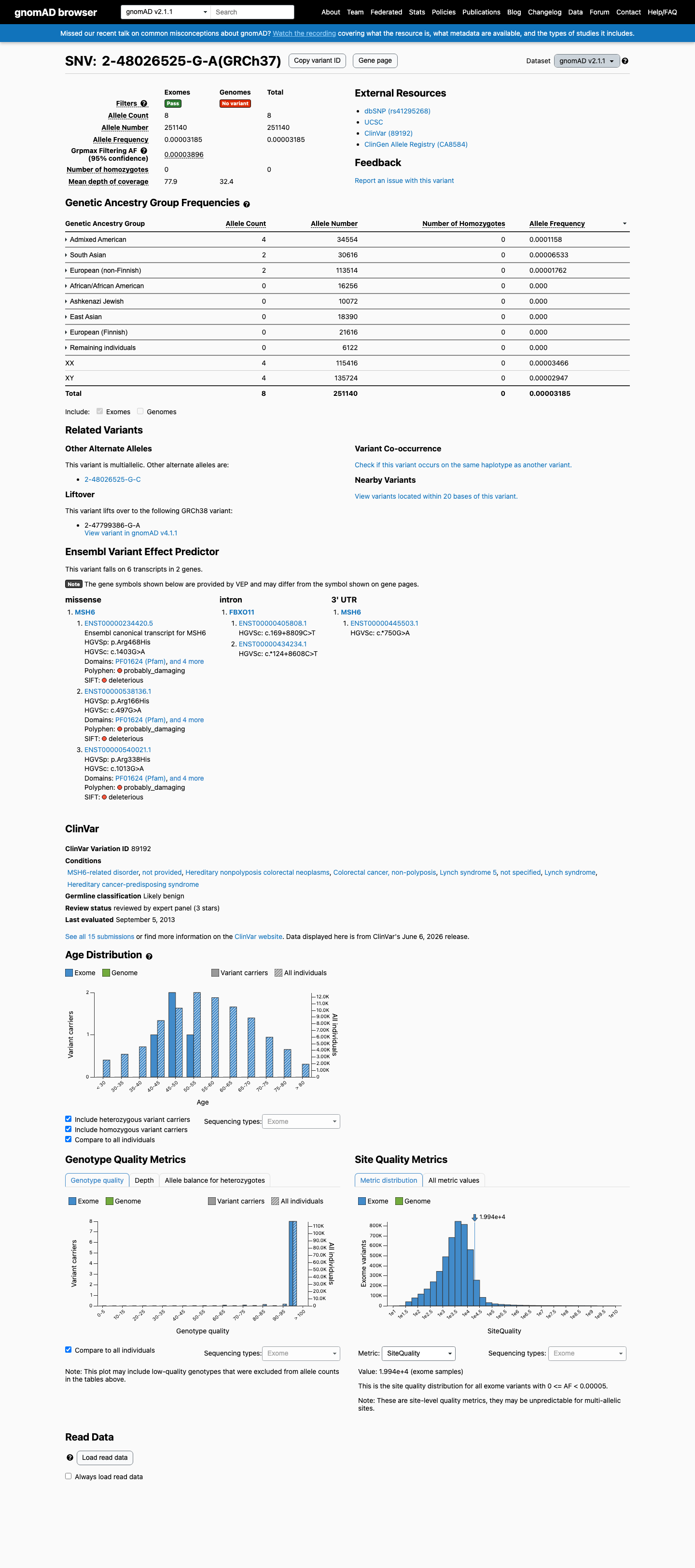 gnomAD v2.1 screenshot