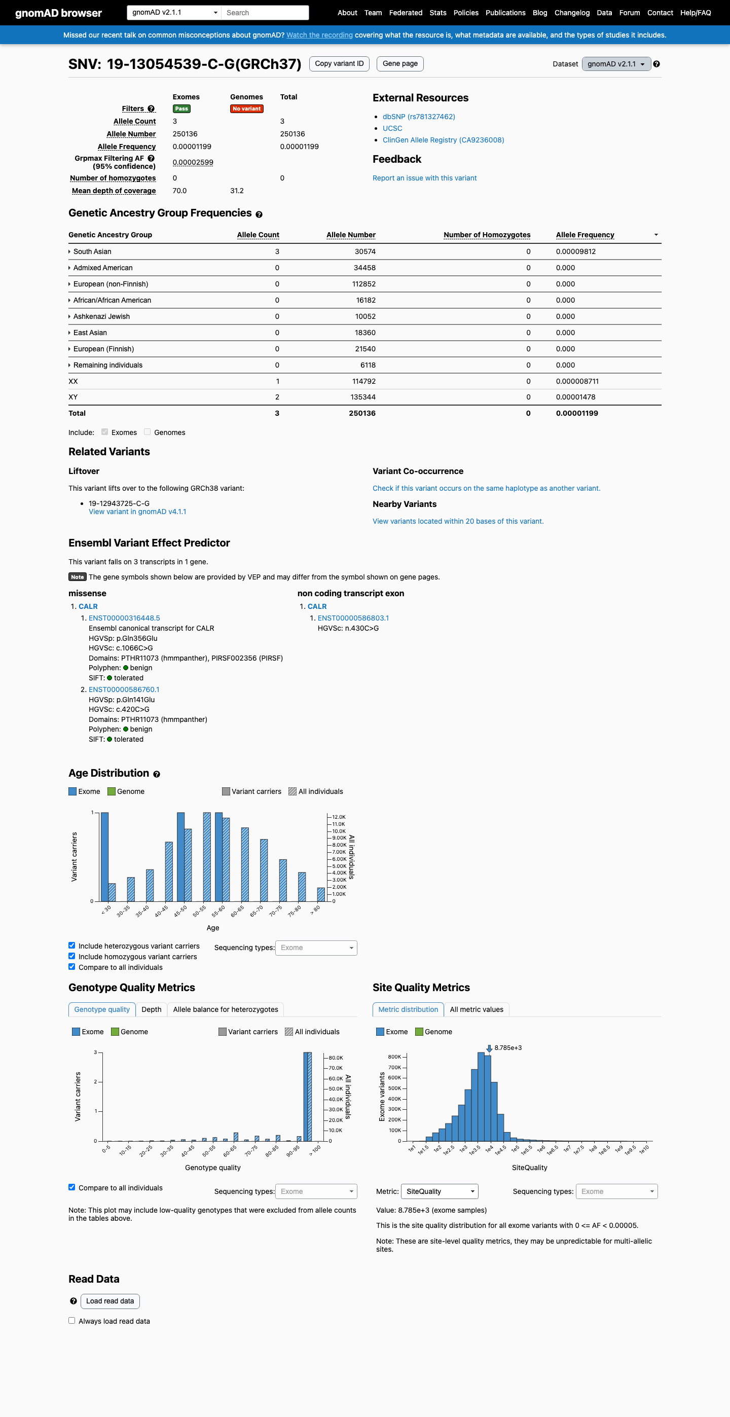 gnomAD v2.1 screenshot