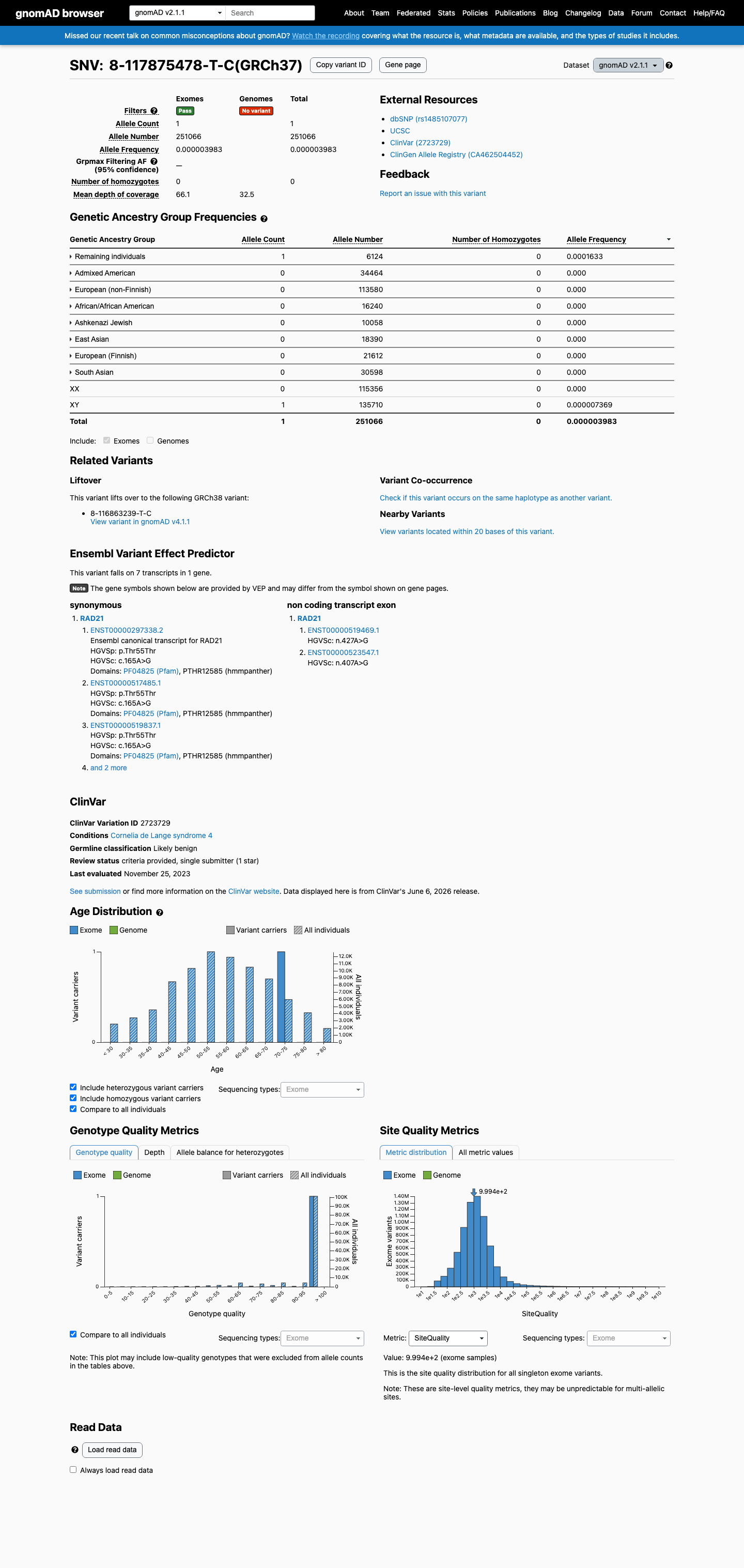 gnomAD v2.1 screenshot