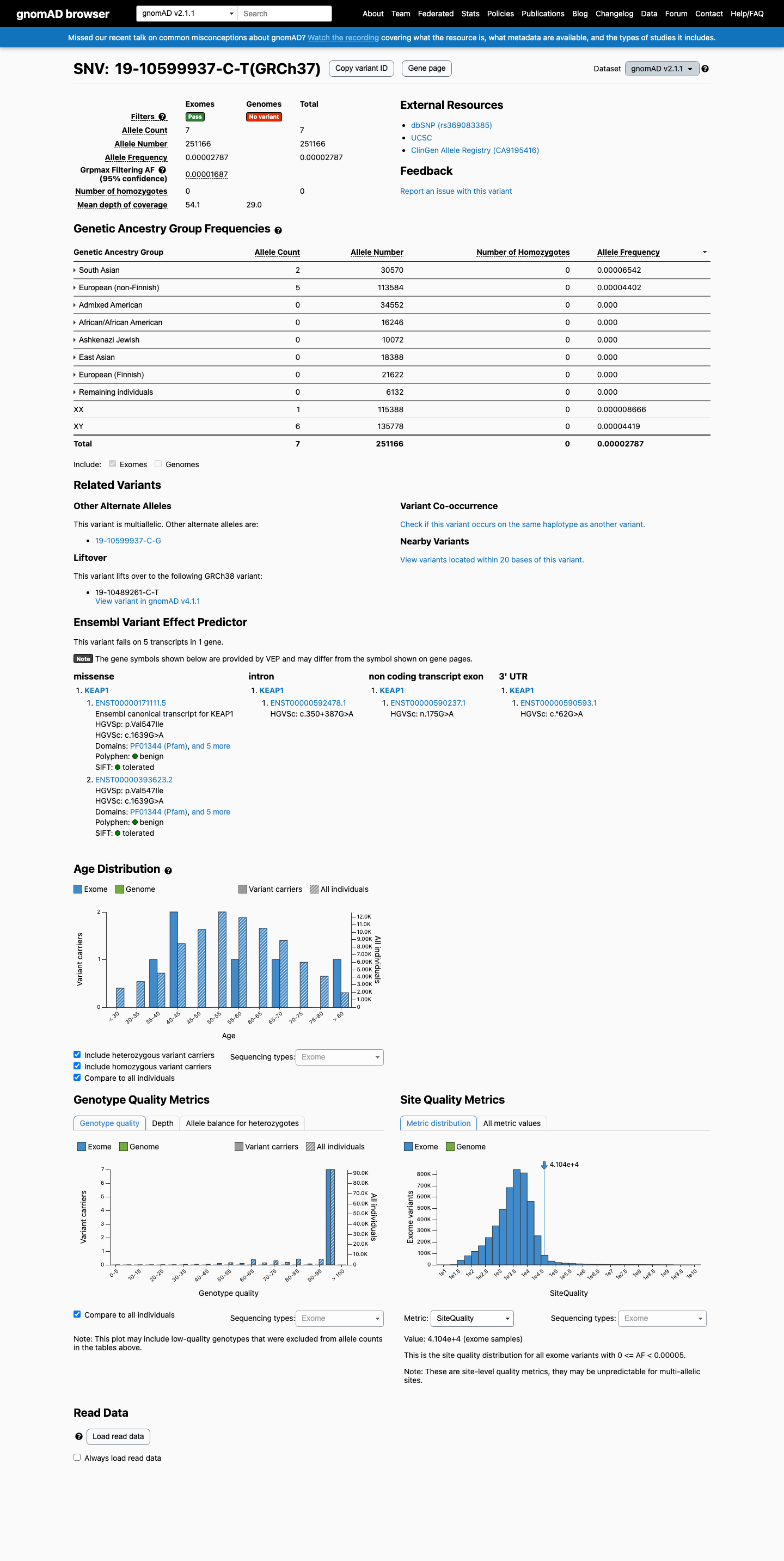 gnomAD v2.1 screenshot