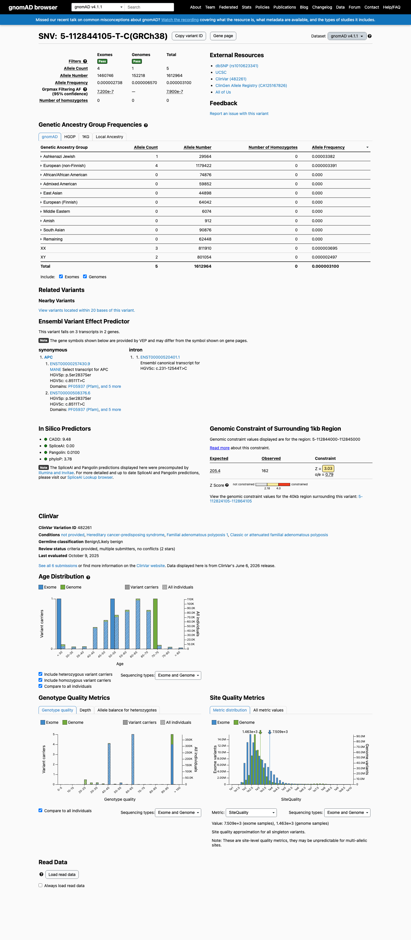 gnomAD v4.1 screenshot
