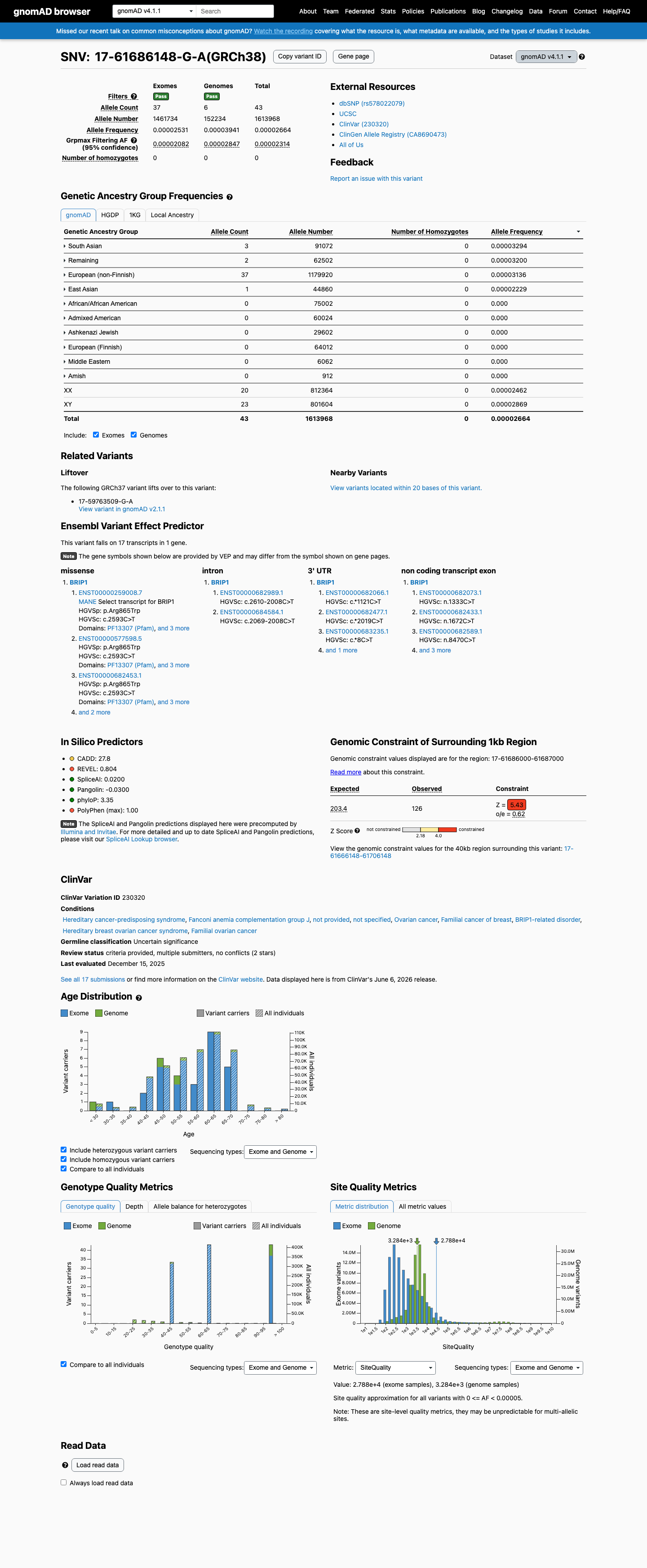 gnomAD v4.1 screenshot