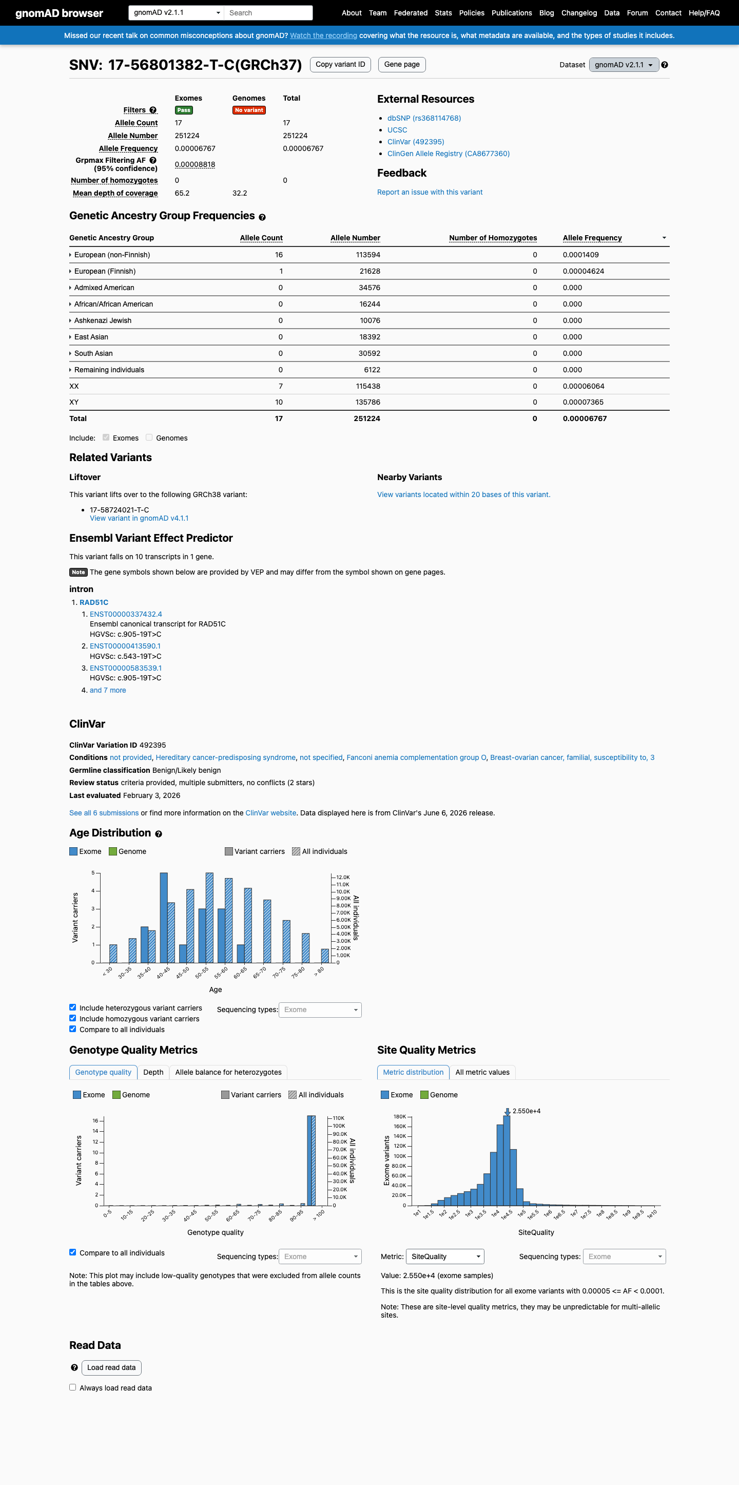 gnomAD v2.1 screenshot
