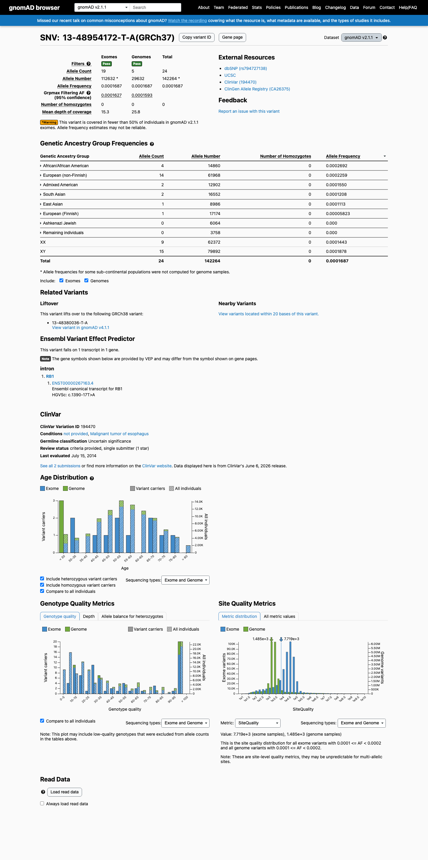 gnomAD v2.1 screenshot