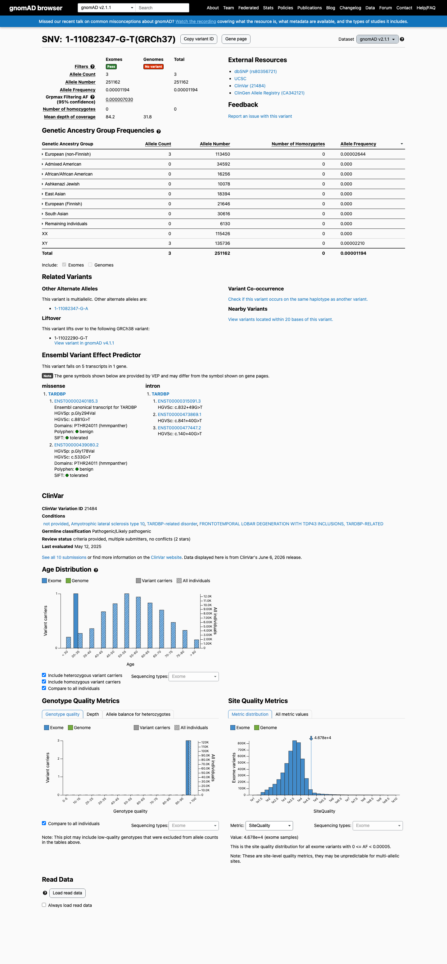 gnomAD v2.1 screenshot