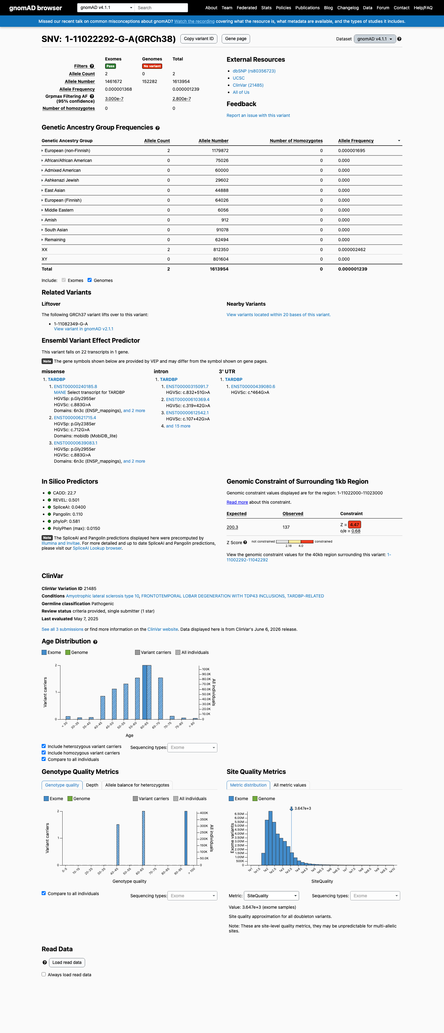 gnomAD v4.1 screenshot