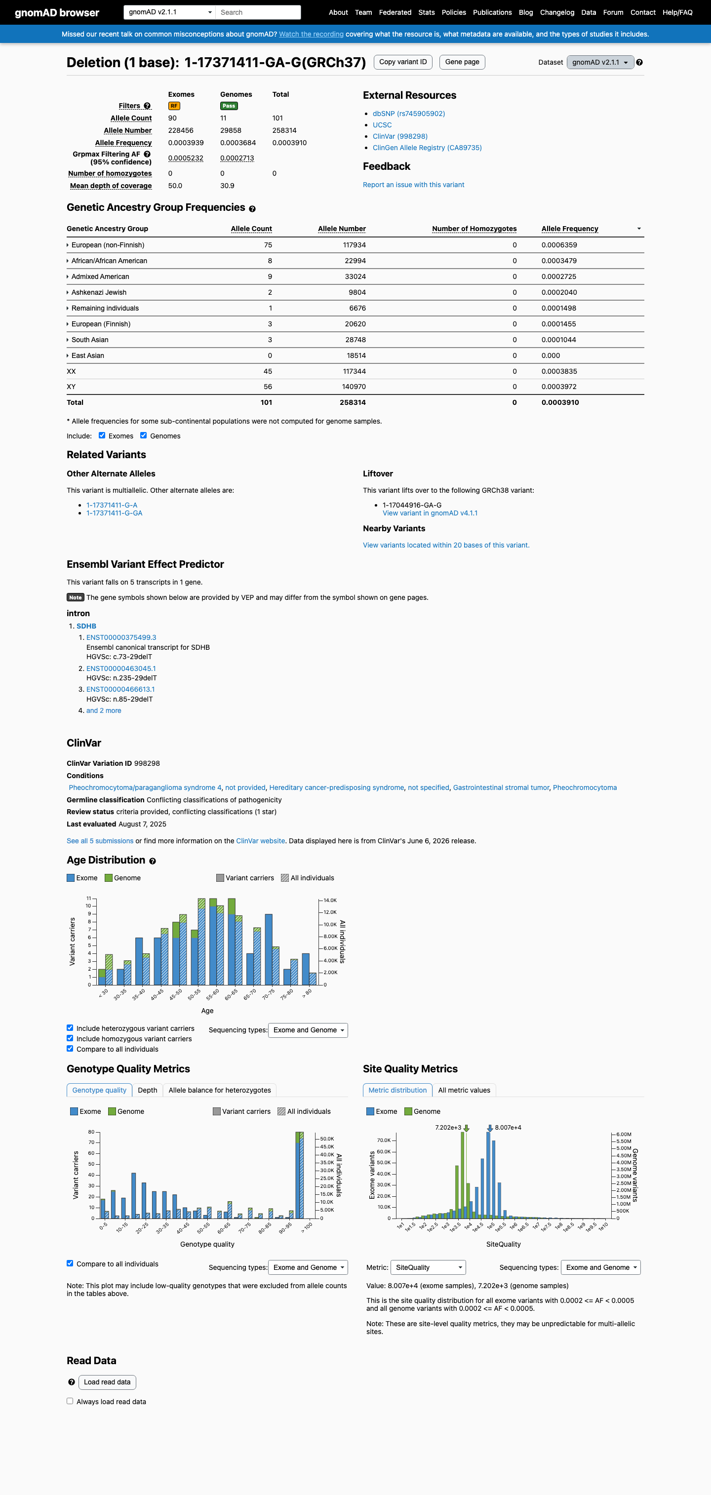 gnomAD v2.1 screenshot