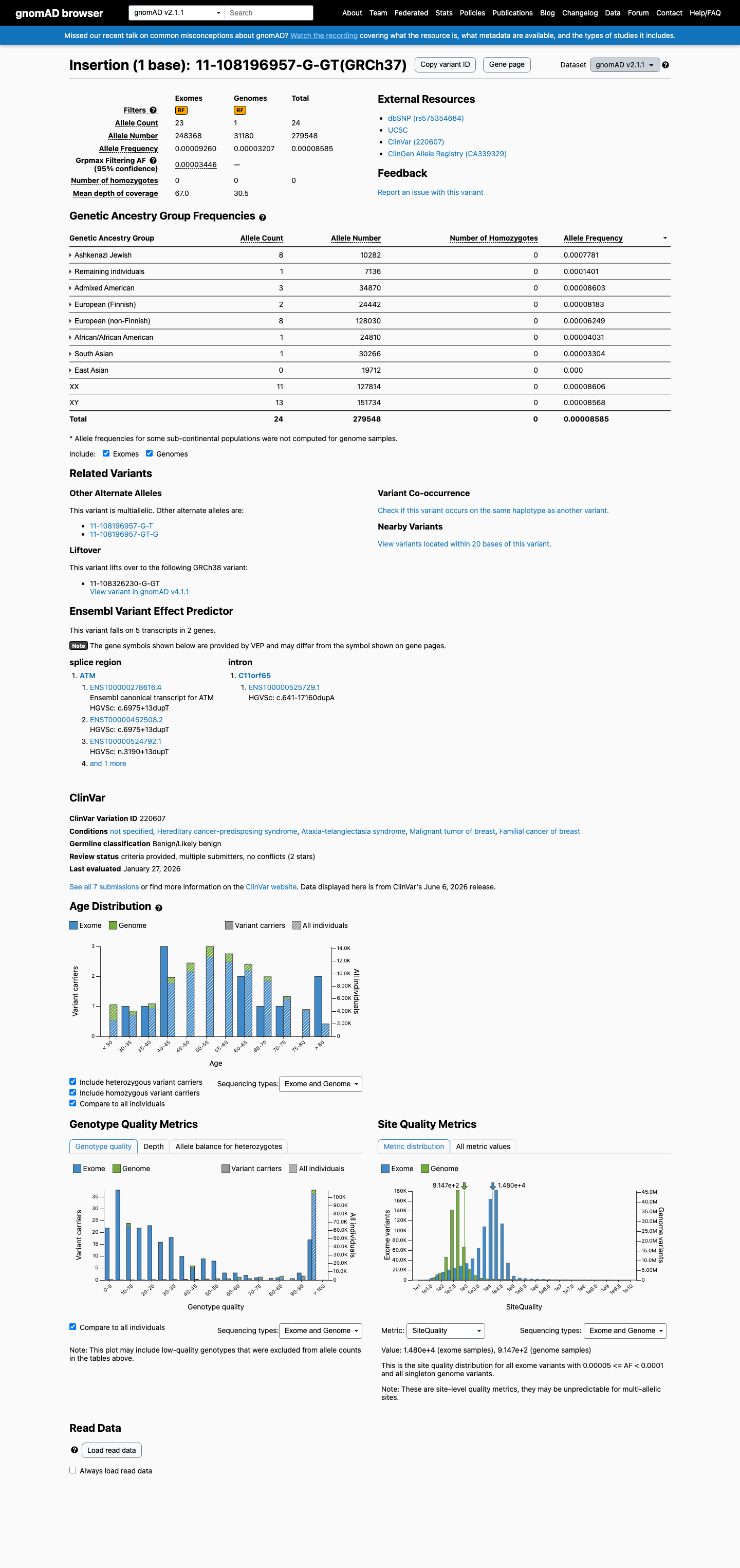 gnomAD v2.1 screenshot