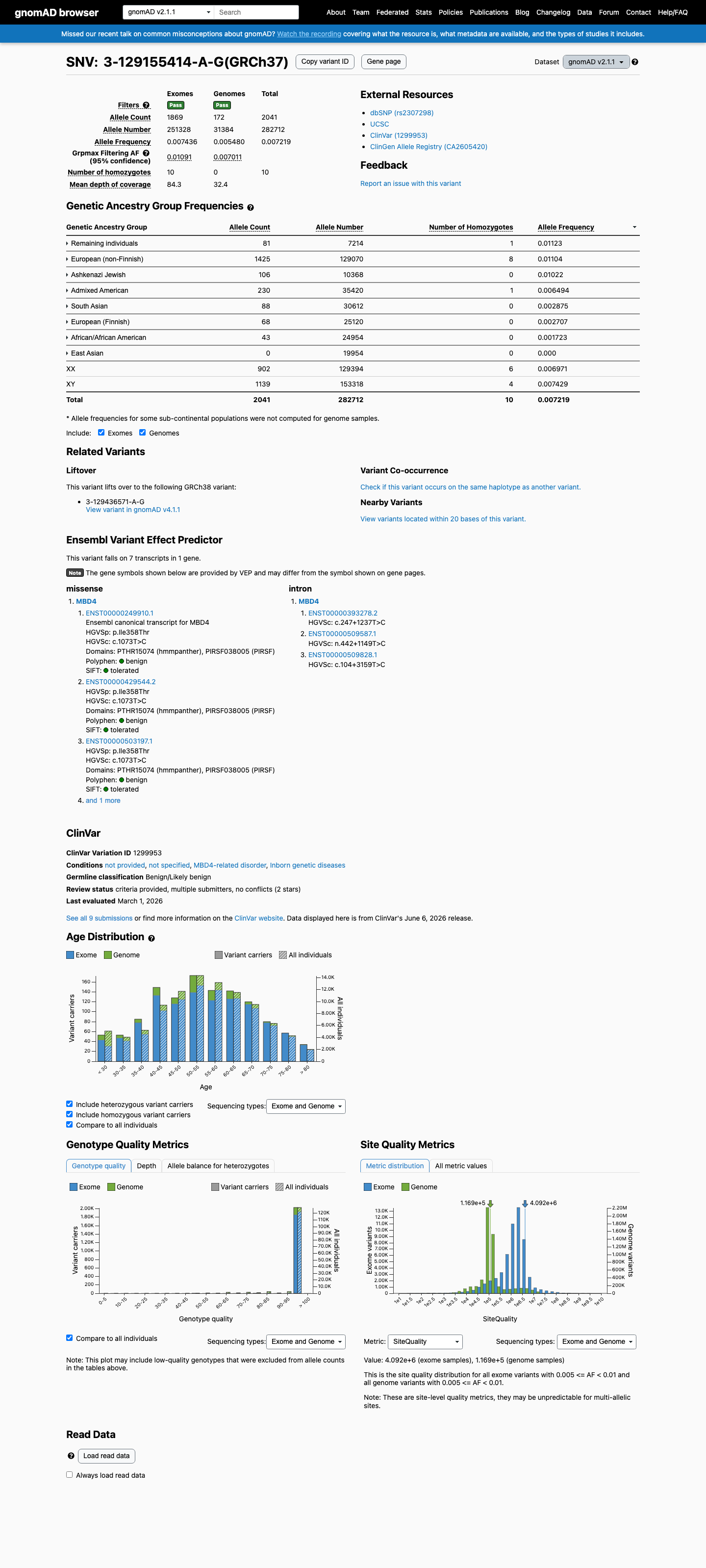 gnomAD v2.1 screenshot