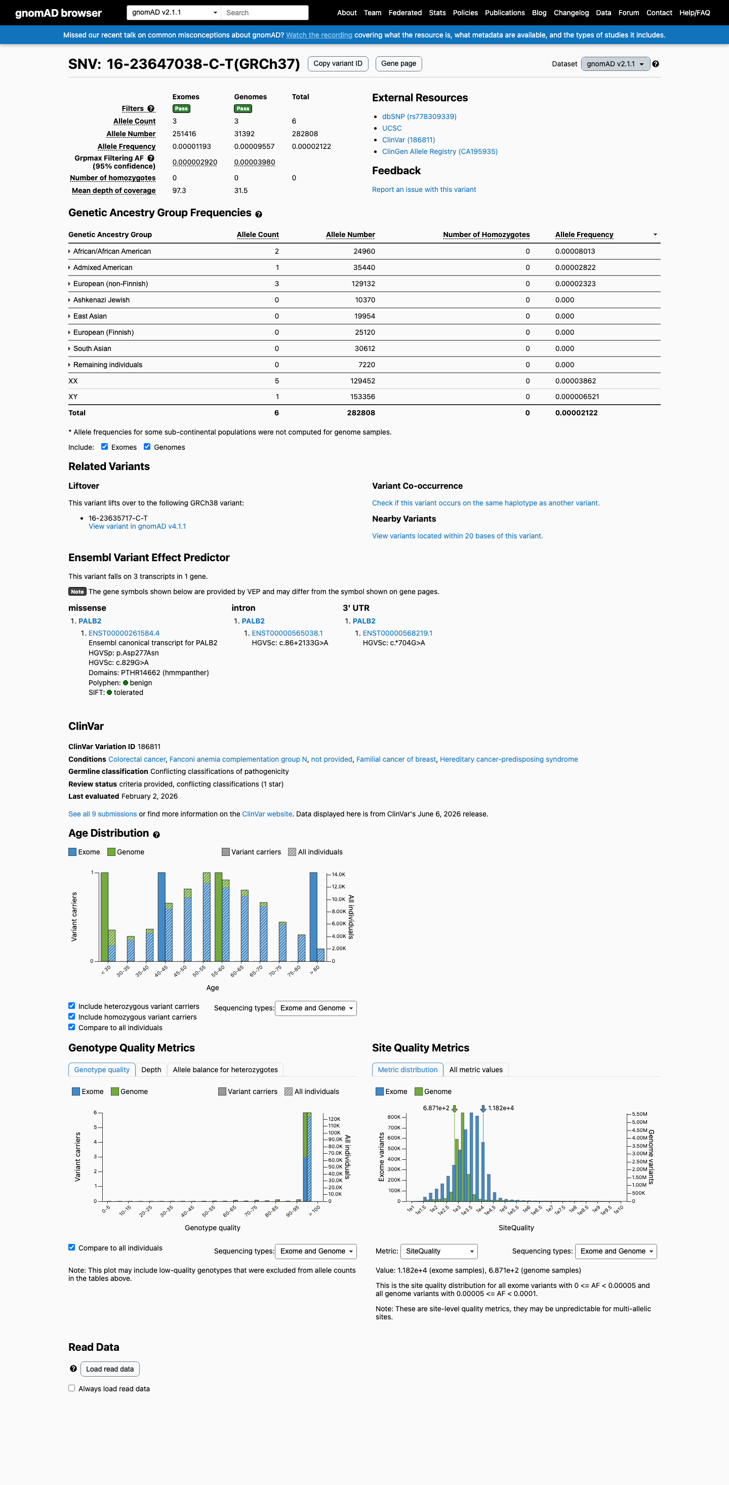 gnomAD v2.1 screenshot