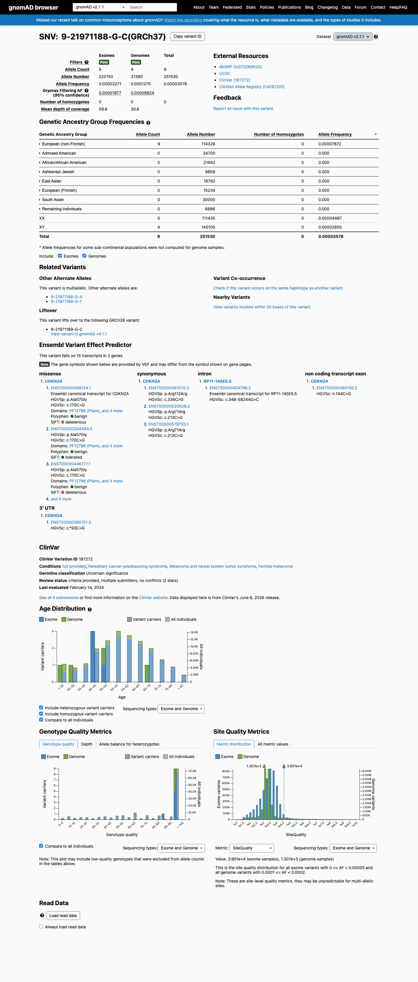 gnomAD v2.1 screenshot