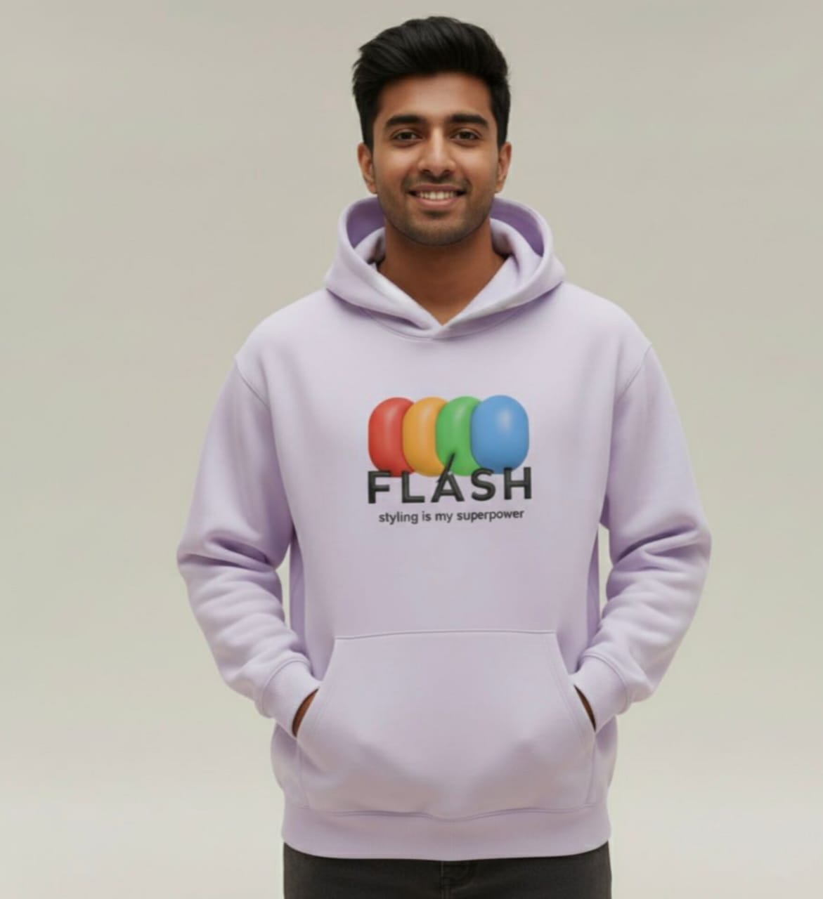 The "Superpower Style" Lavender Hoodie view 2