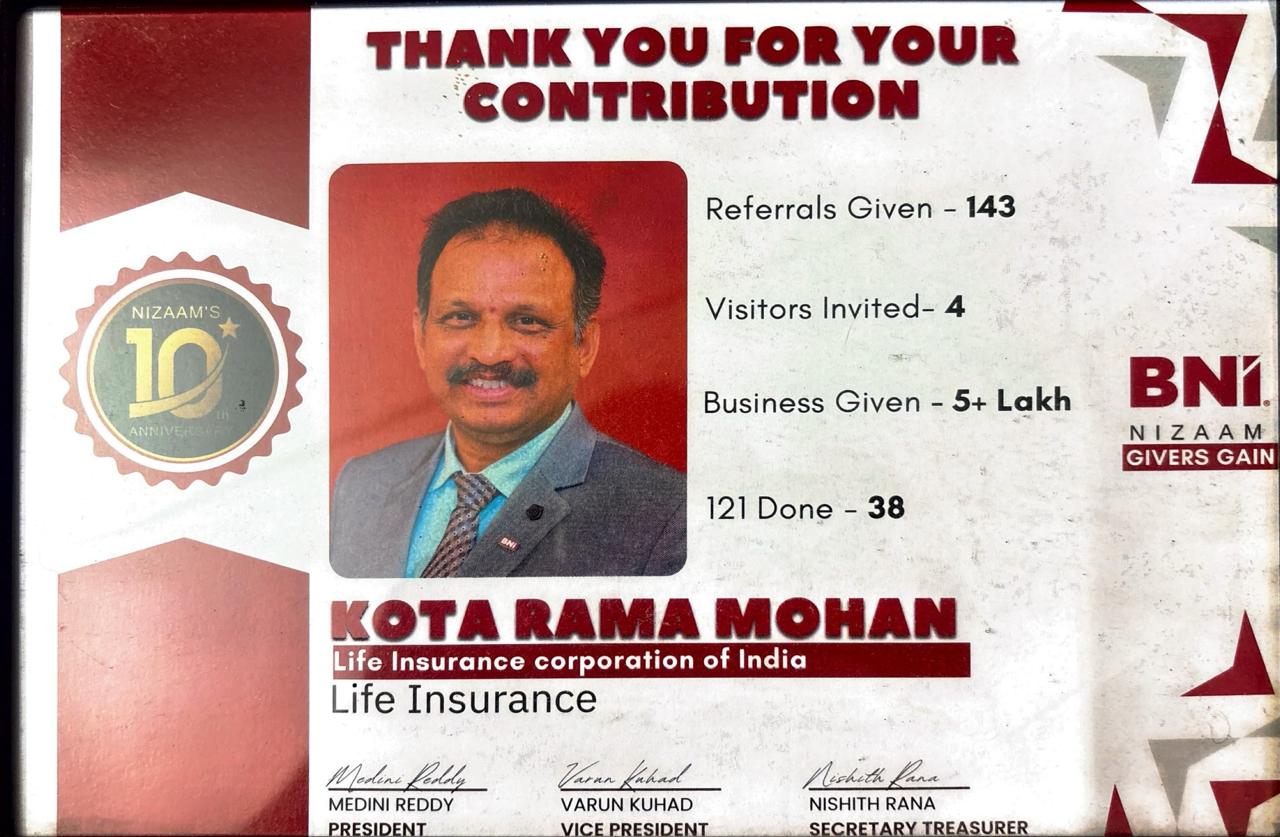 BNI Nizam - Thank you for your contribution - 10th Year Anniversary