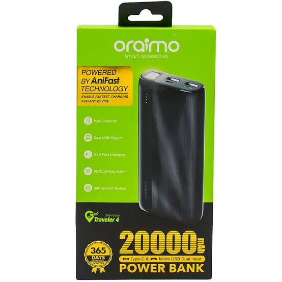 oraimo PowerNova L21 20000mAh 30W Power Bank