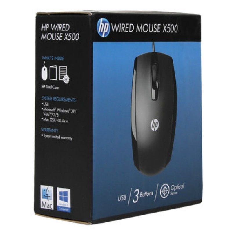 HP x500 Optical Wired USB Mouse