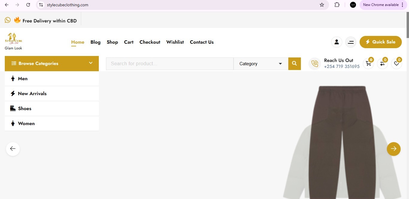 Stylecube Clothing E-commerce website