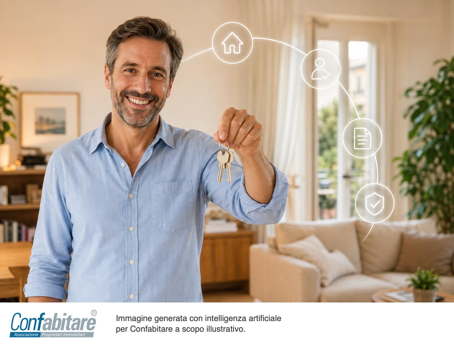 Proprietari che gestiscono la locazione con strumenti digitali