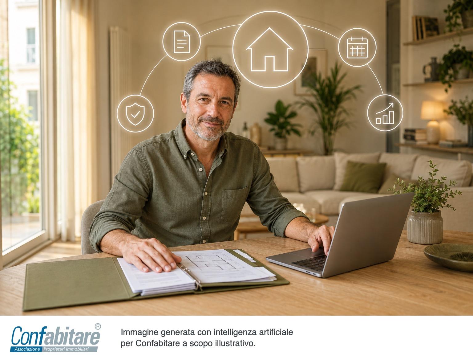 Proprietario pronto ad affittare casa con documenti in ordine