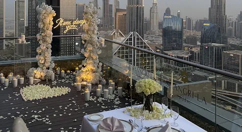 Skyline Romance Proposal in Dubai