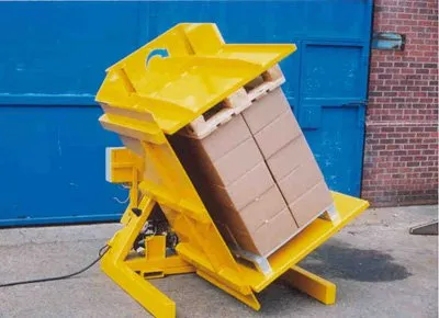 A pallet changer machine increasing productivity in a warehouse
