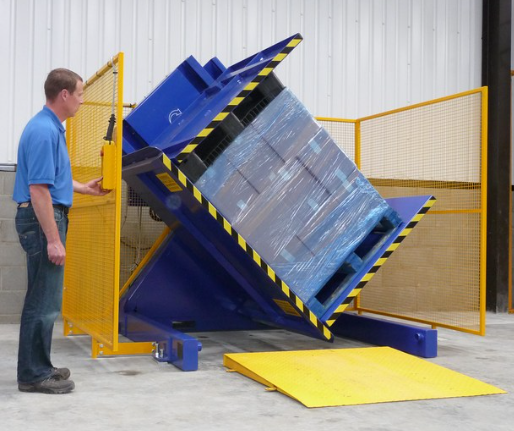 A diagram or photo showing the implementation steps of a pallet changer