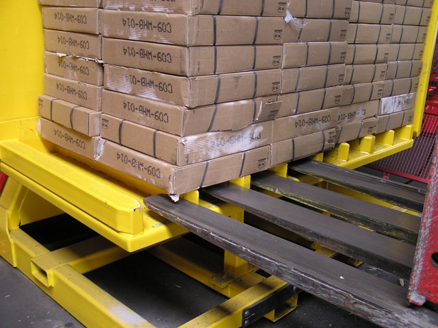 A pallet inverter designed for pallet rotation, demonstrating its robust construction.