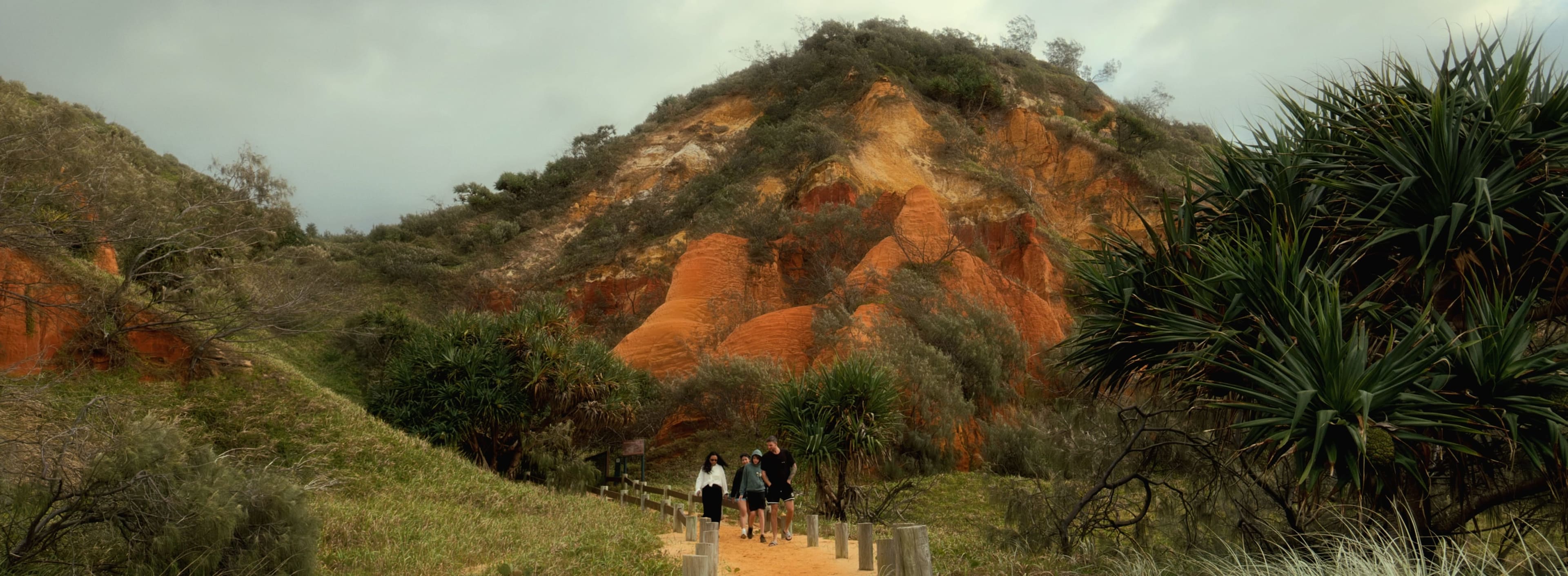 Crimson Cliffs, Muted Sky