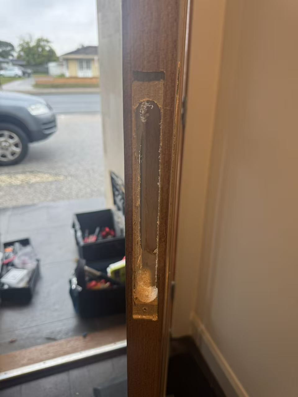 Precision Mortising Timber Door