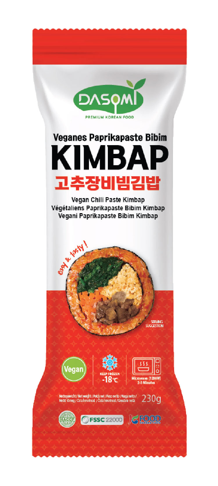ДАСОМИ Кимбаб веган с гочуджанг 230 гр.