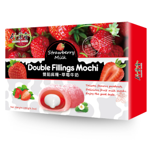 Мочи с двоен пълнеж – ягода и мляко 180 г