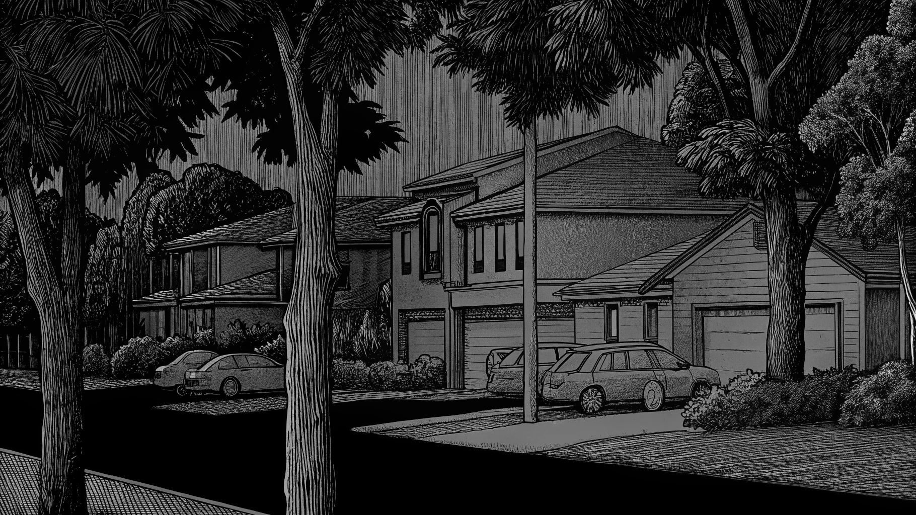 A modern Australian residential street with contemporary homes and gum trees, suggesting why the street matters.