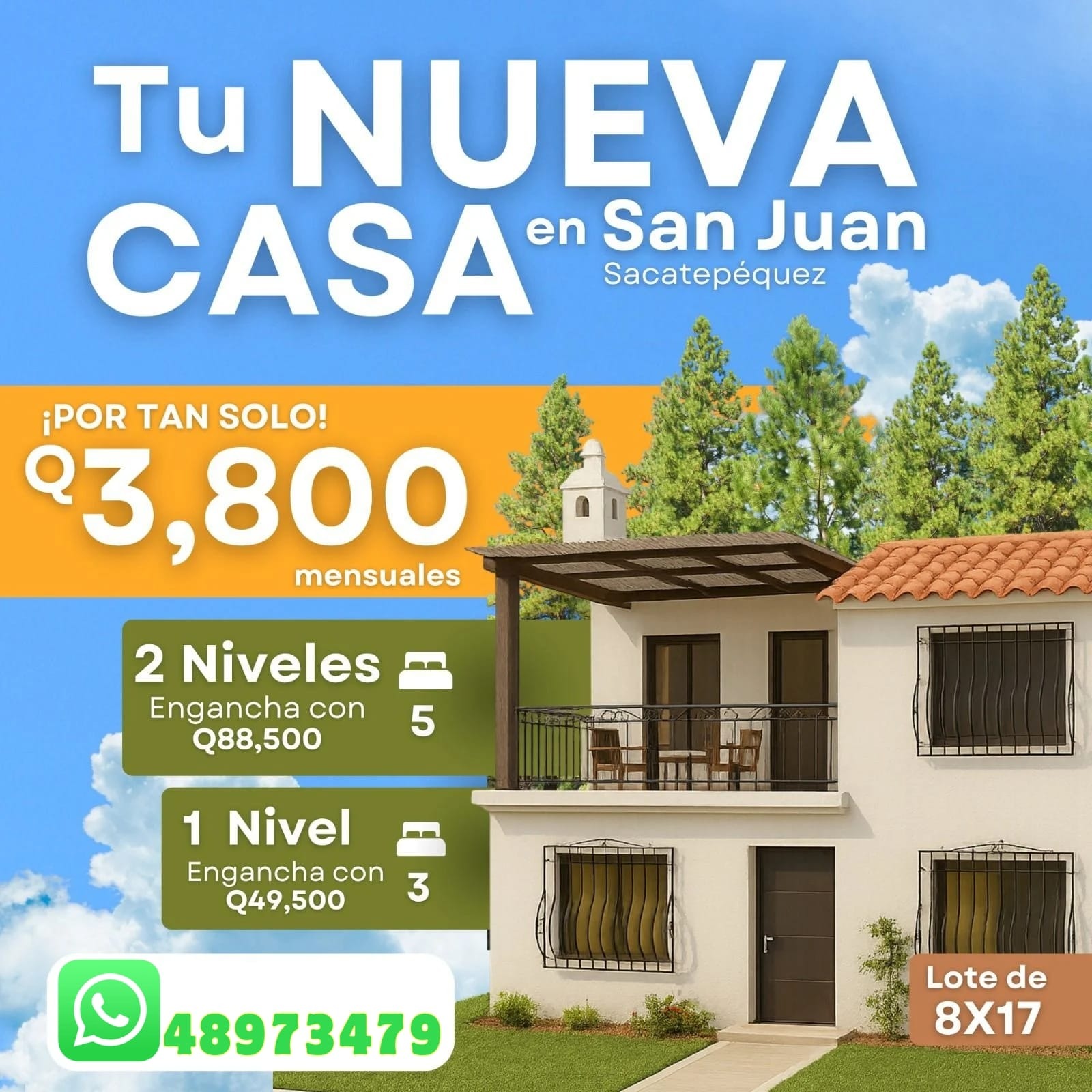 Fachada Modelo de 1 Nivel San Juan