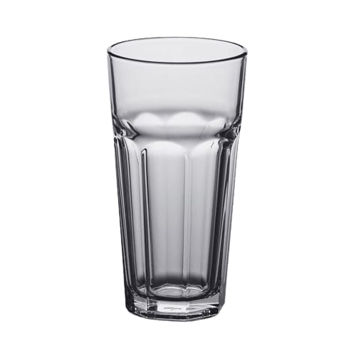 vaso estriado alto 16 oz. cristalería guatemala