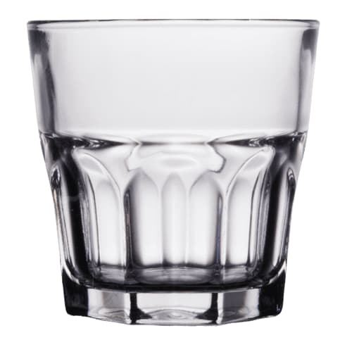 vaso estriado bajo 10 oz. cristalería guatemala