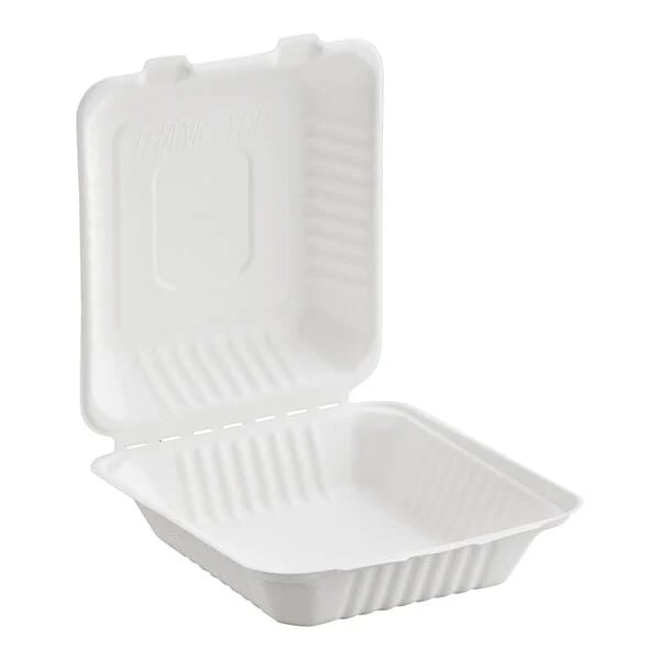 contenedor para alimentos de bagazo 8x8 pulg. desechables guatemala