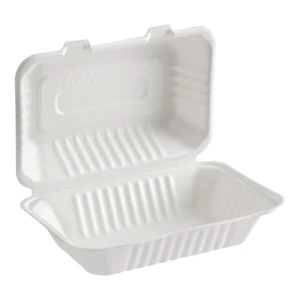 CONTENEDOR PARA ALIMENTOS DE BAGAZO 9X6 PULG.