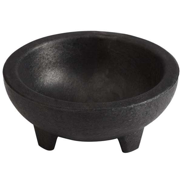 molcajete plástico negro 4 oz. presentación guatemala