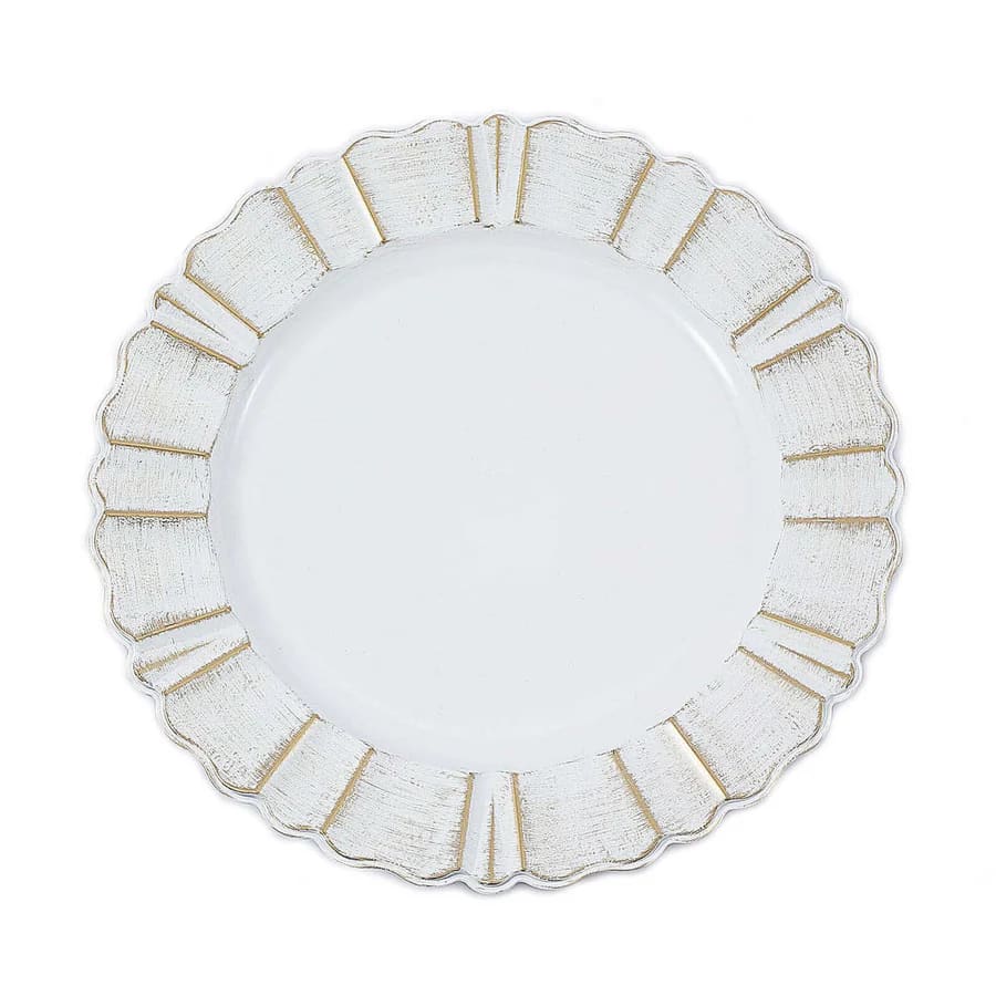 baja plato floral blanco 33 cms vajilla guatemala