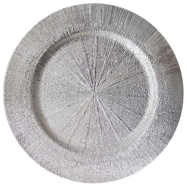 baja plato plateado lunar 33 cms vajilla guatemala