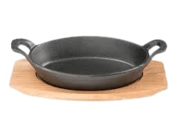 bowl iron con base de madera 19x4 cm vajilla guatemala