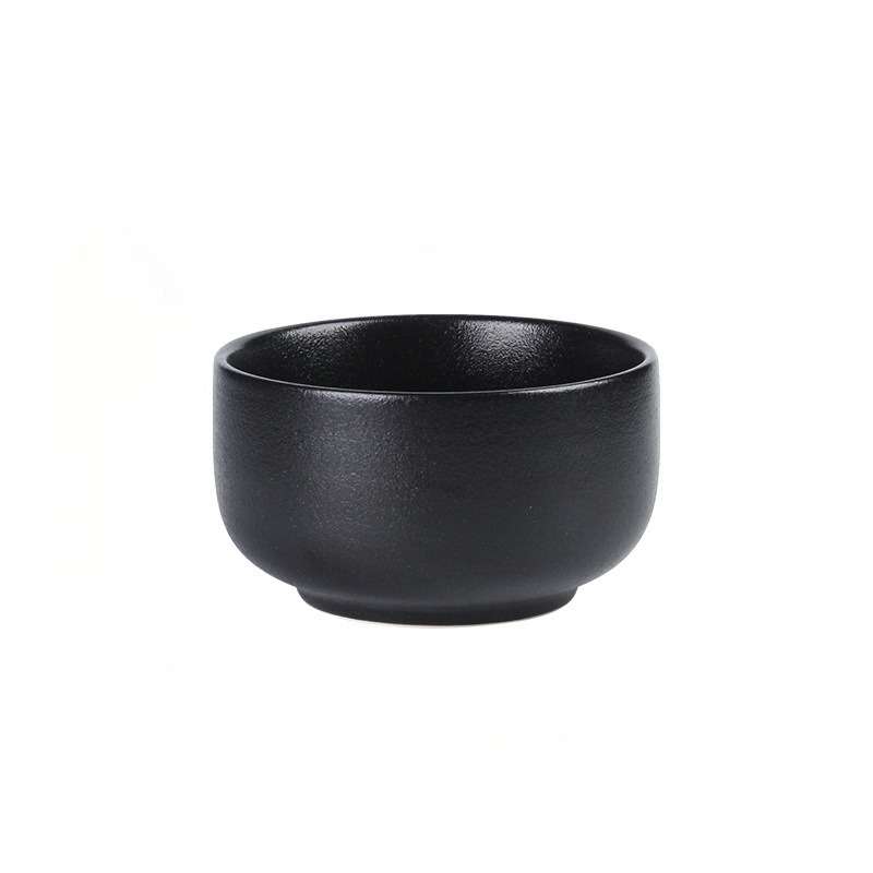bowl de cerámica black 4.5 pulg. vajilla guatemala