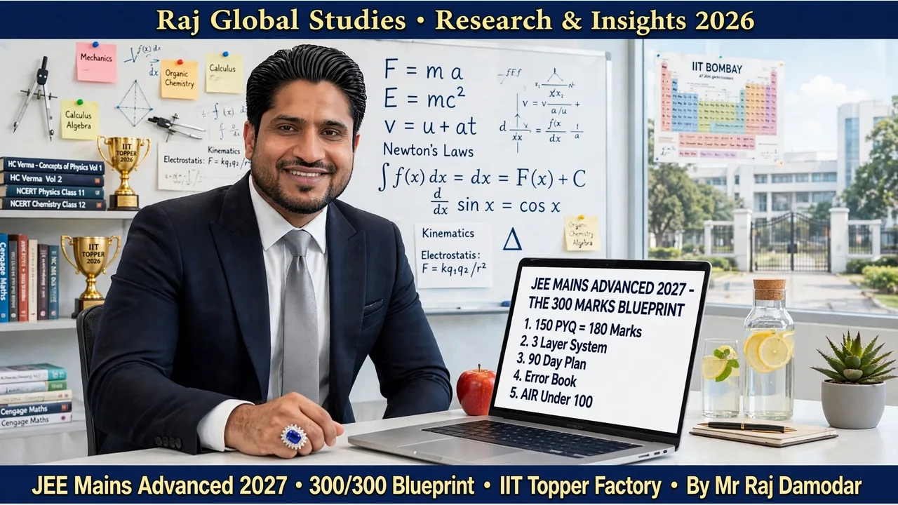 JEE Mains Advanced 2027 Ultimate Blueprint - How to Score 300/300 + AIR Under 100 - Global Edition - Raj Global Studies