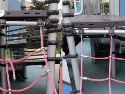 «Меня скоро починят»: на детских площадках подмосковной Каширы ведется ремонт