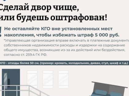 В регионе ввели новый алгоритм выявления незаконного сброса КГМ во дворах