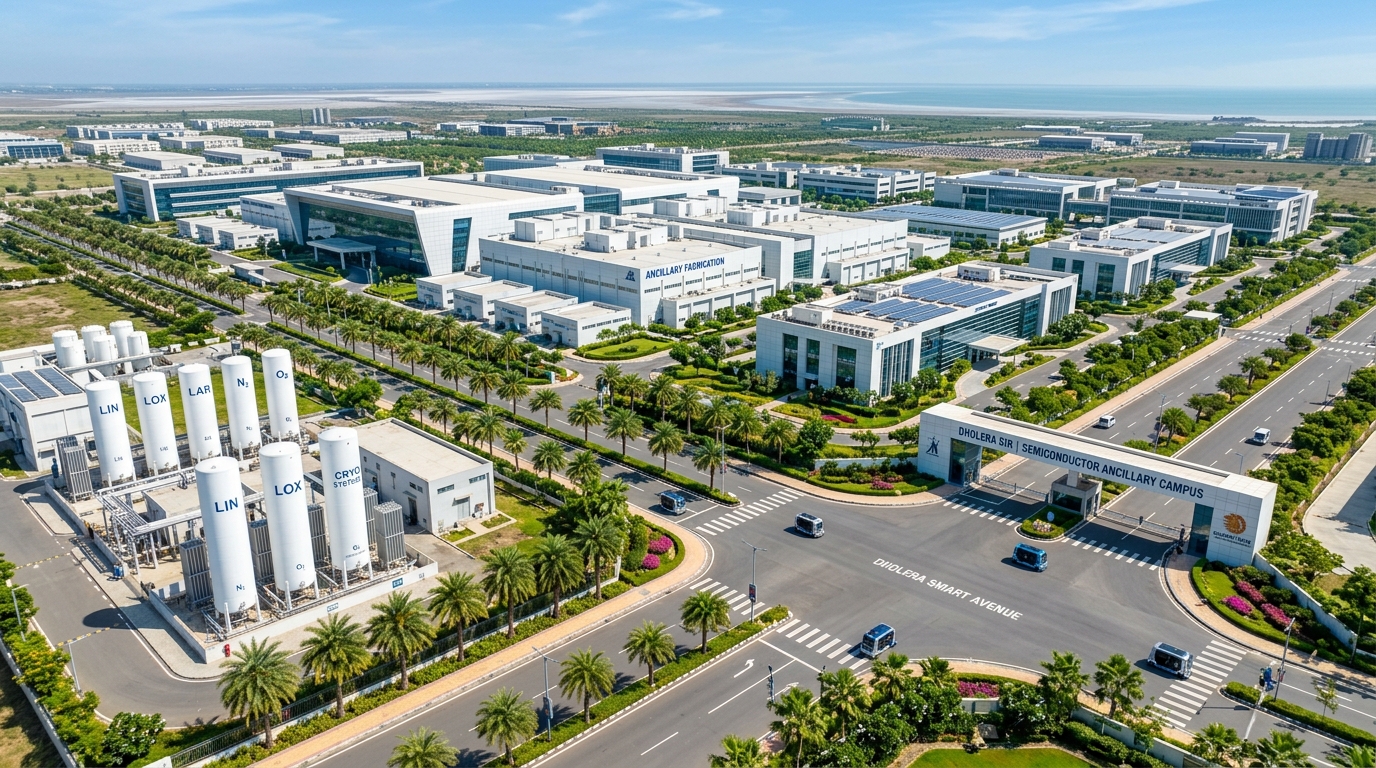 Dholera Semiconductor Ancillary Park High Tech Campus and Cryogenic Cleanroom Infrastructure