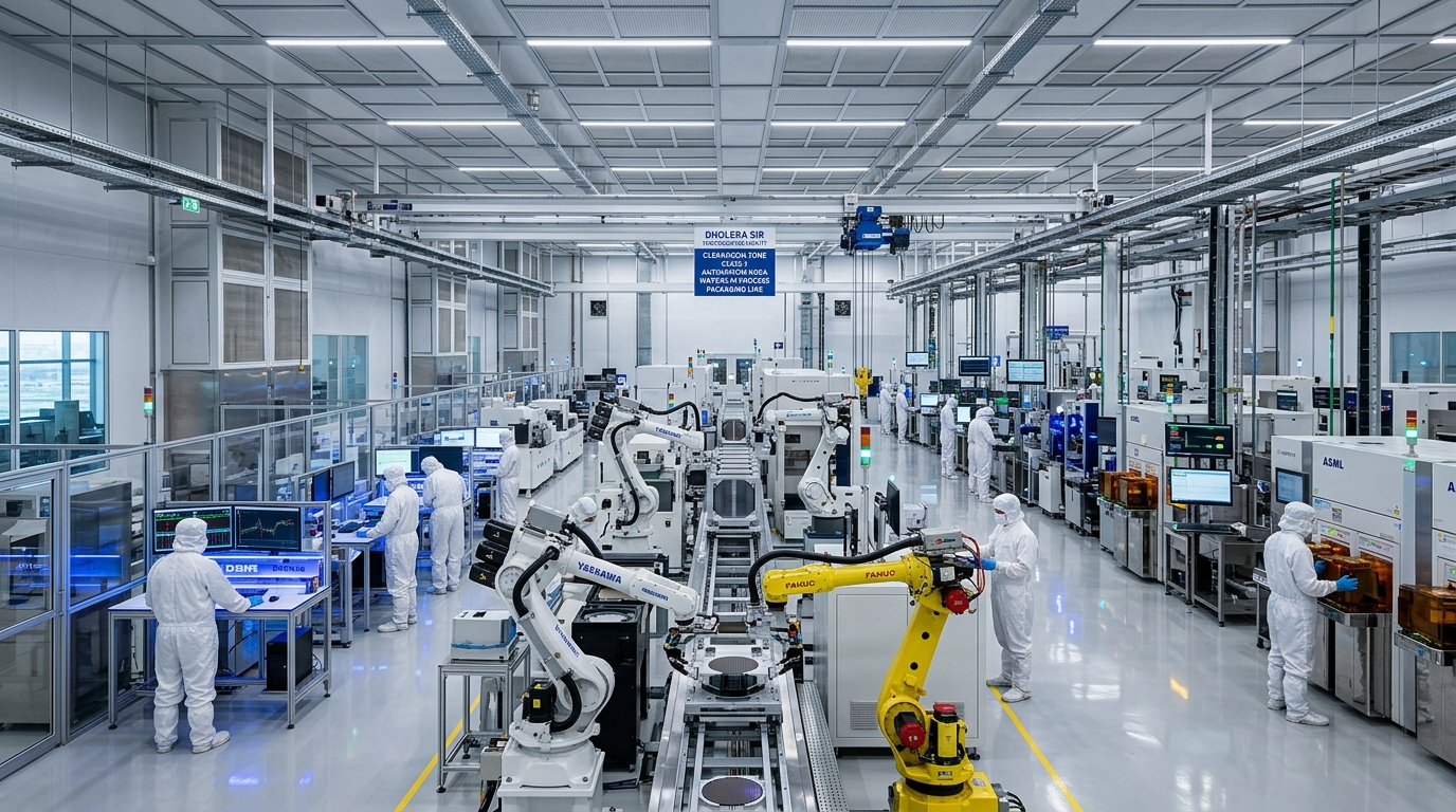 Automated cleanroom wafer packaging and precision testing assembly facility in Dholera SIR